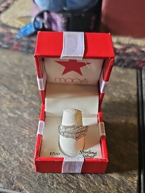 Macy's Silver Diamond-Accent Ring .925 Silver